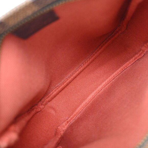 LOUIS VUITTON Trousse Makeup Hand Bag Damier Ebene Leather Brown N51982 89KA770 - Picture 12 of 16